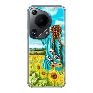 Чехол Стильные девушки на Huawei Pura 70 Ultra (Девушка на поле)
