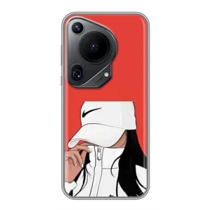 Силиконовый Чехол на Huawei Pura 70 Ultra с картинкой Стильных Девушек (Девушка Nike)