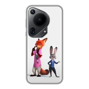 Силиконовый чехол с принтом Зоотрополіс для Huawei Pura 70 Ultra (Джуди и Ник)