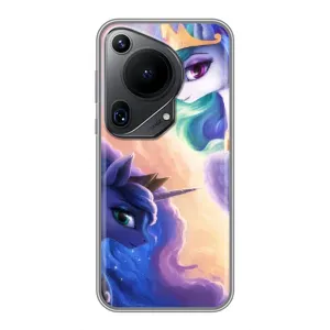 Чехол Unicorn на Huawei Pura 70 Ultra (Единорожки на тучках)