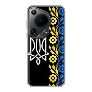 Силиконовый Чехол на Huawei Pura 70 Ultra (Герб и вышыванка)