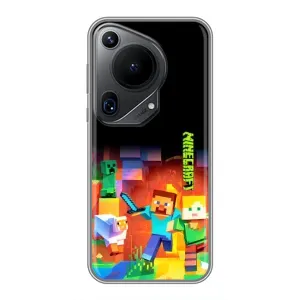 Чехлы для Huawei Pura 70 Ultra (Персонажи Майн Крафт) (Герой Майнкрафт)