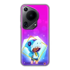 Чехол Бравл Старс для Huawei Pura 70 Ultra (Леон в костюме Акулы)