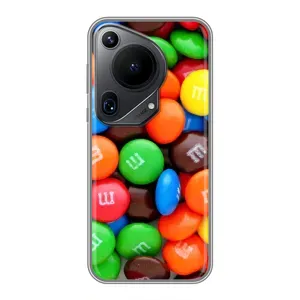 Чехол с изображением вкусной еды для Huawei Pura 70 Ultra (Разноцветные M&M'S)