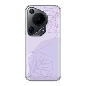 Чехол цветочный дизайн для Huawei Pura 70 Ultra (Монстера фиолетовая)