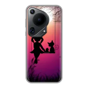 Девчачий Чехол для Huawei Pura 70 Ultra (На качели)