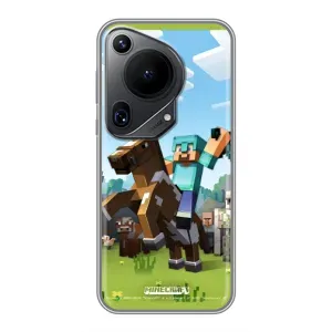 Чехлы для Huawei Pura 70 Ultra (Персонажи Майн Крафт) (На коне)
