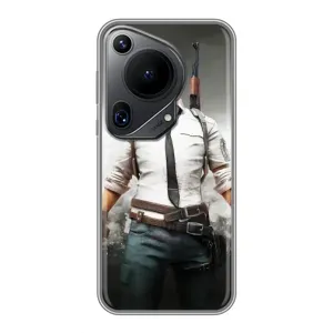 Силиконовый чехол с картинкой "Герой Pubg" на Huawei Pura 70 Ultra (Пабг)