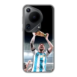 Чехлы Лео Месси Аргентина для Huawei Pura 70 Ultra (Счастливый Месси)
