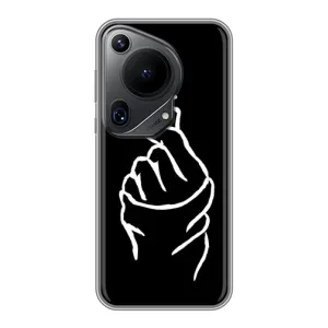 Чехлы (Знак сердечка) на Huawei Pura 70 Ultra (Сердце на черном)
