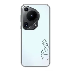 Чехлы (Знак сердечка) на Huawei Pura 70 Ultra (Сердце на голубом)