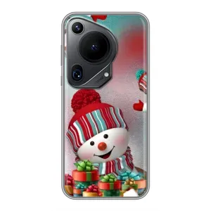 Чехлы на Новый Год Huawei Pura 70 Ultra (Снеговик в шапке)