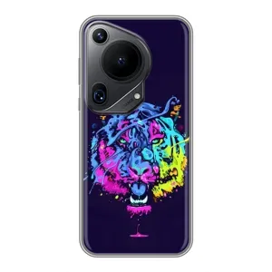 Силиконовый бампер с картинкой животных для Huawei Pura 70 Ultra (Тигр-Арт)