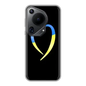 Силиконовый Чехол на Huawei Pura 70 Ultra (Я-Украина) (Украинское сердце)
