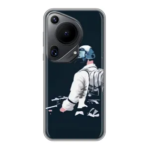 Силиконовый чехол с картинкой "Герой Pubg" на Huawei Pura 70 Ultra (В экиперовке)