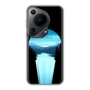 Летний Чехол на Huawei Pura 70 Ultra (Синий Водопад)