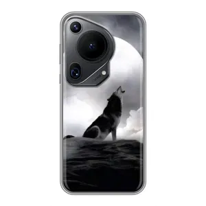 Чехол с Волком на Huawei Pura 70 Ultra (Волк и луна)