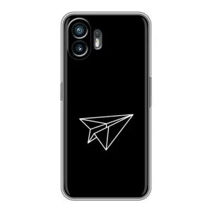 Чехол с картинками на черном фоне для Huawei Pura 70 (Самолетик)