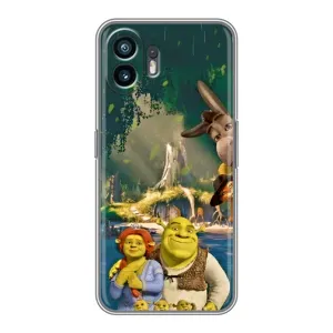 Печатный чехол с принтом Шрек для Huawei Pura 70 (Шрек и Фиона)