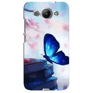 Силіконовий бампер з картинкою звірів для Huawei Y3 2017 (Метелик синій)