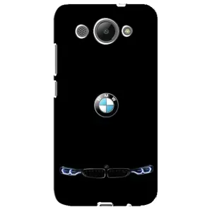 Силиконовый бампер с картинкой машины на Huawei Y3 2017 (Черный BMW)
