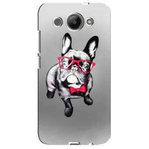 Чохол (ТПУ) Милі песики для Huawei Y3 2017 (Бульдог в окулярах)