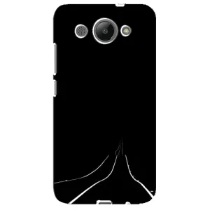 Чехол с картинками на черном фоне для Huawei Y3 2017 (Дорога)