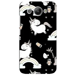 Чехол Unicorn на Huawei Y3 2017 (Единорог с кофе)