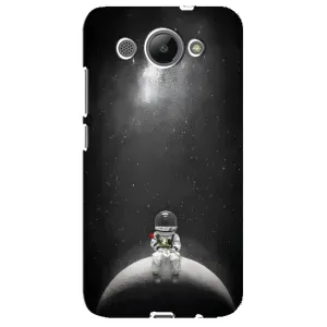 Силіконовый Чохол з принтом "Космонавти" на Huawei Y3 2017 (Космонавт романтик)