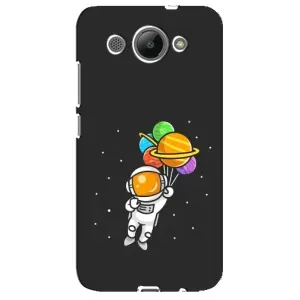 Силіконовый Чохол з принтом "Космонавти" на Huawei Y3 2017 (Космонавт з кульками)