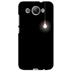 Чехол с картинками на черном фоне для Huawei Y3 2017 (Лампочка)