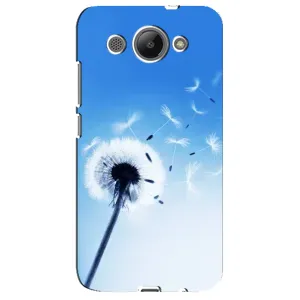 Силиконовый Чехол с одуванчиками на Huawei Y3 2017 (Одуванчик на голубом)