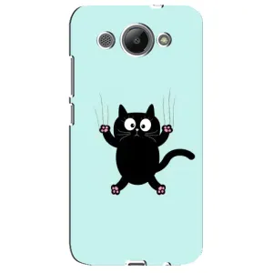 Силіконовий чохол з котиком для Huawei Y3 2017 (Падаючий кіт)