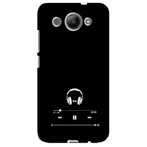 Чехол с картинками на черном фоне для Huawei Y3 2017 (Плеер)