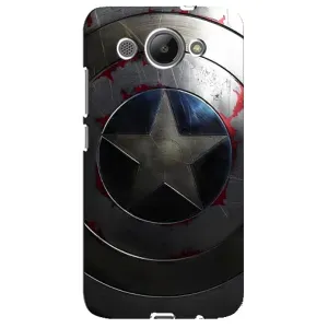 Чехол с Щитом Капитана Америки на Huawei Y3 2017 (Ретро Щит Капитана)