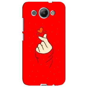 Чохол (Знак сердечка) для Huawei Y3 2017 (Сердечко на червоному)