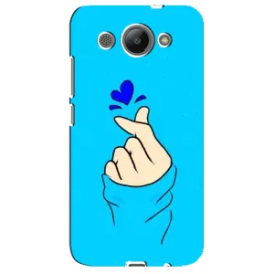 Чохол (Знак сердечка) для Huawei Y3 2017 (Сердечко на синоьому)