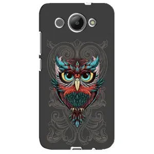 Чохли з принтом СОВИ для Huawei Y3 2017 (Сова на сірому)