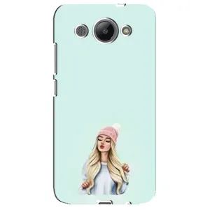 Силіконовый Чохол на Huawei Y3 2017 з картинкой Модных девушек (В шапці)