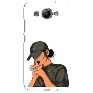 Силіконовый Чохол на Huawei Y3 2017 з картинкой Модных девушек (У зеленому)