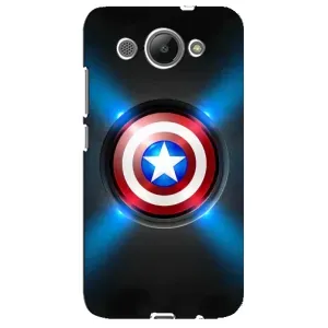 Чехол с Щитом Капитана Америки на Huawei Y3 2017 (Яркий Щит Капитана)