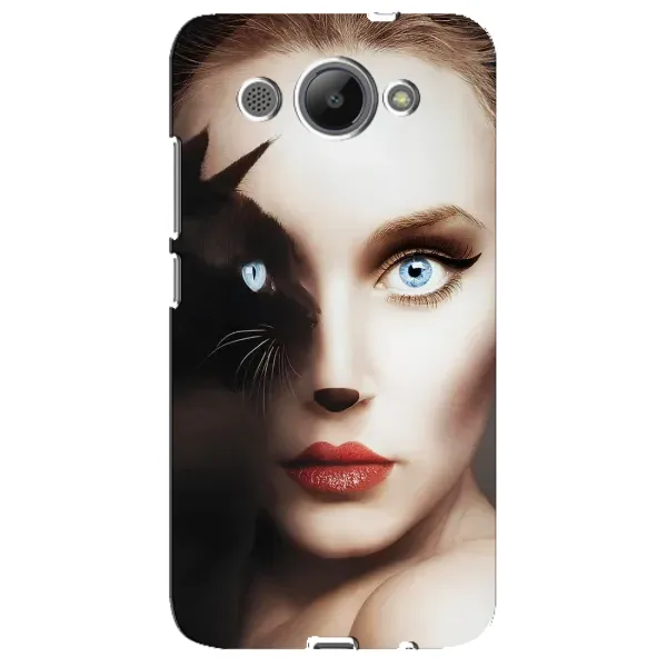 Чехол с рисунком «Женщина кошка» для Huawei Y3 2017 Чехол с рисунком «Женщина кошка» для Huawei Y3 2017