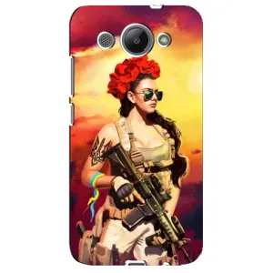 ЗСУ Чохли (TPU) для Huawei Y3 2017 (Жінка солдат)