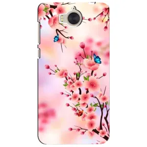 Чехол с принтом САКУРЫ на Huawei Y5-2017, MYA (Бабочки на сакуре)