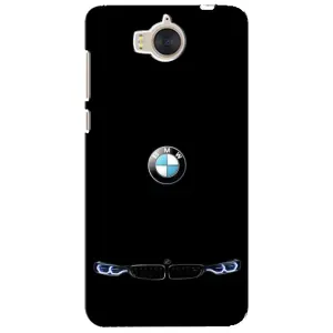 Силиконовый бампер с картинкой машины на Huawei Y5-2017, MYA (Черный BMW)