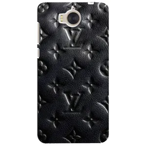 Текстурный Чехол Louis Vuitton для Хуавей У5 (2017) (Черный ЛВ)