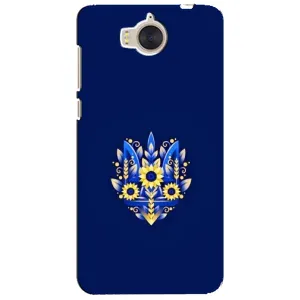 Чохол з картинкою (Патріотичний ГЕРБ) на Huawei Y5-2017, MYA (Герб в квітах)