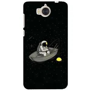 Силиконовый Чехол с принтом "Космонавты" на Huawei Y5-2017, MYA (Космонавт на рыбалке)