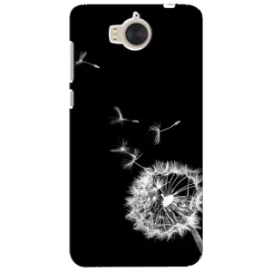 Силиконовый Чехол с одуванчиками на Huawei Y5-2017, MYA (Одуванчик на чёрном)
