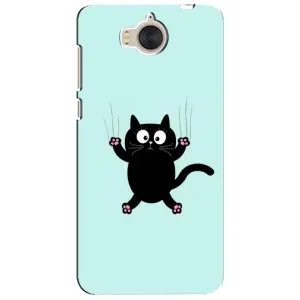 Силиконовый чехол с котиком для Huawei Y5-2017, MYA (Падающий кот)